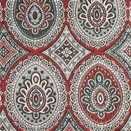 Ткань Galleria Arben Ornament Maui Anthracite-Red 899