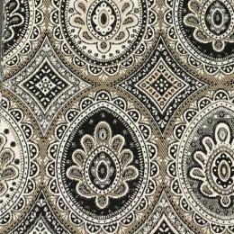 Ткань Galleria Arben Ornament Maui Black-Beige 323