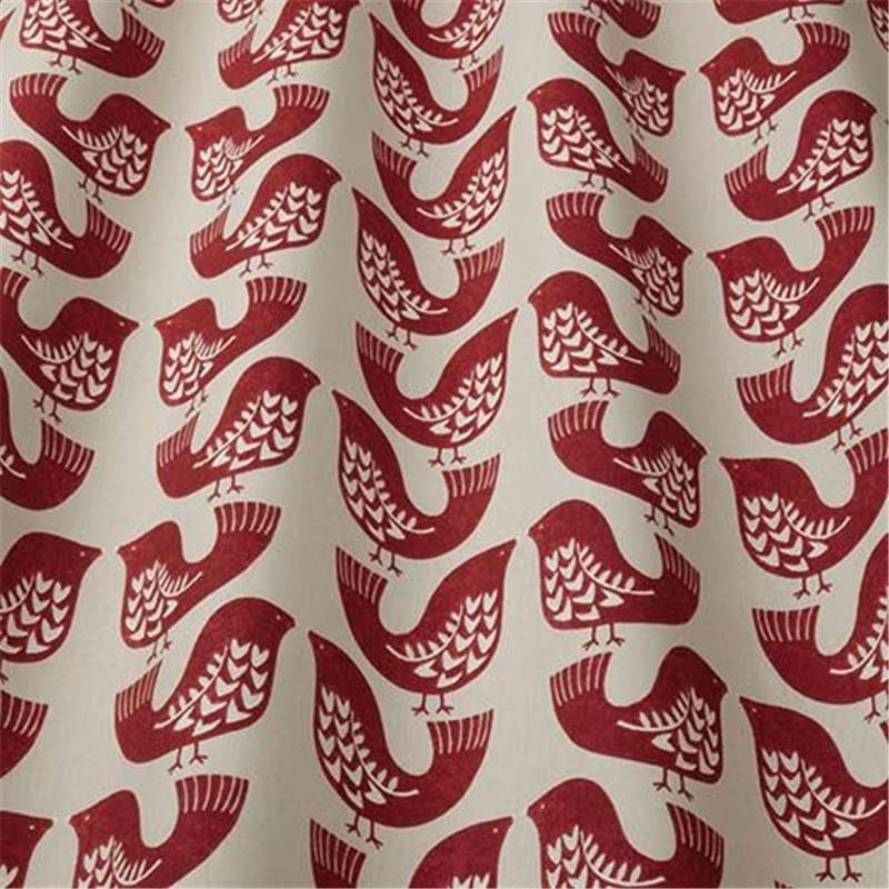 Ткань Daylight Scandi birds Scarlet