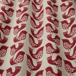 Ткань Daylight Scandi birds Scarlet