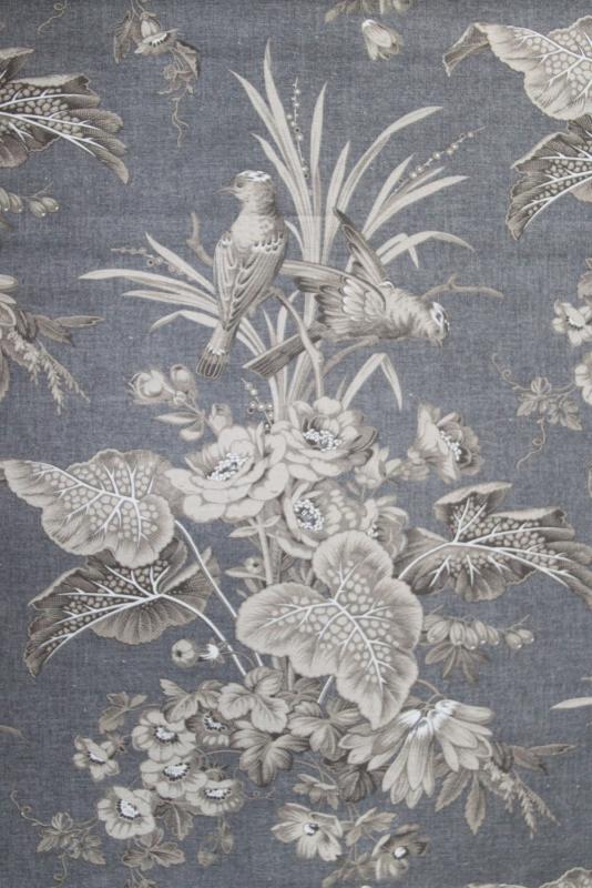 Ткань Casablanca Garden Uccelli Grigio