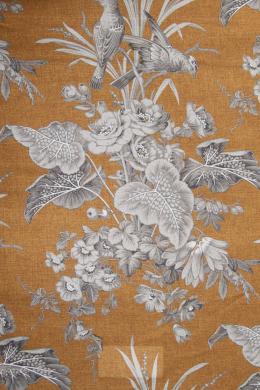 Ткань Casablanca Garden Uccelli Senape
